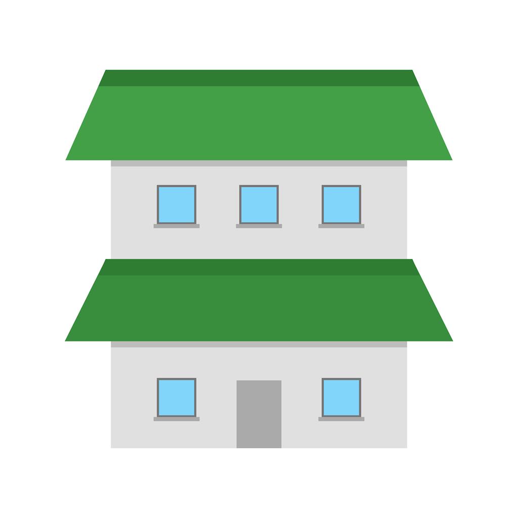 House III Flat Multicolor Icon