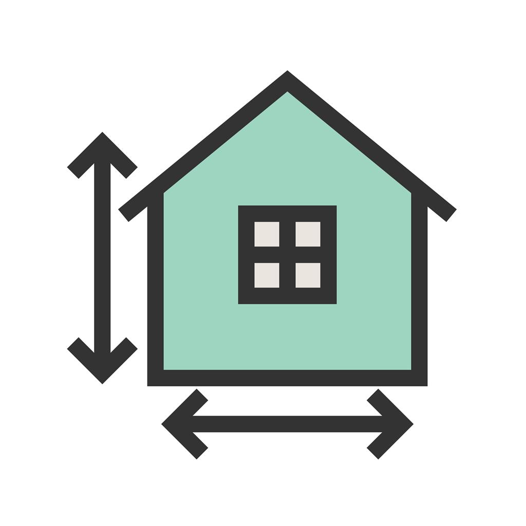 House Measurements Line Filled Icon