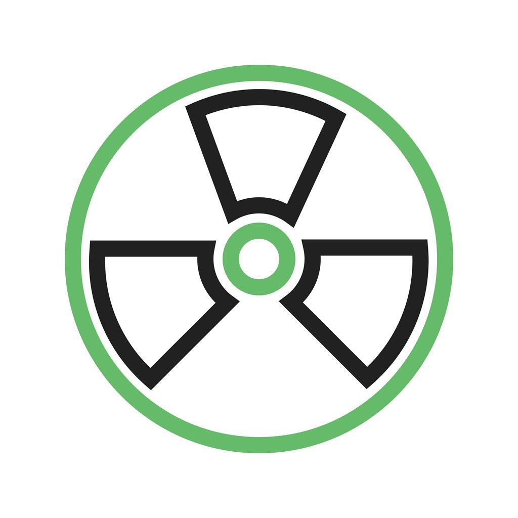 Radiation Line Green Black Icon - IconBunny