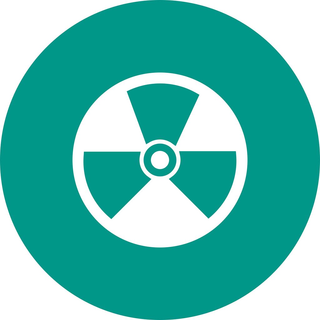 Radiation Flat Round Icon - IconBunny