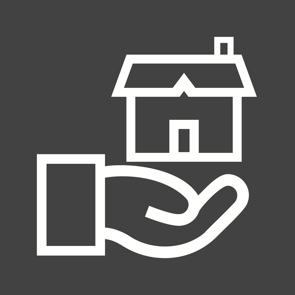 Real Estate Line Inverted Icon