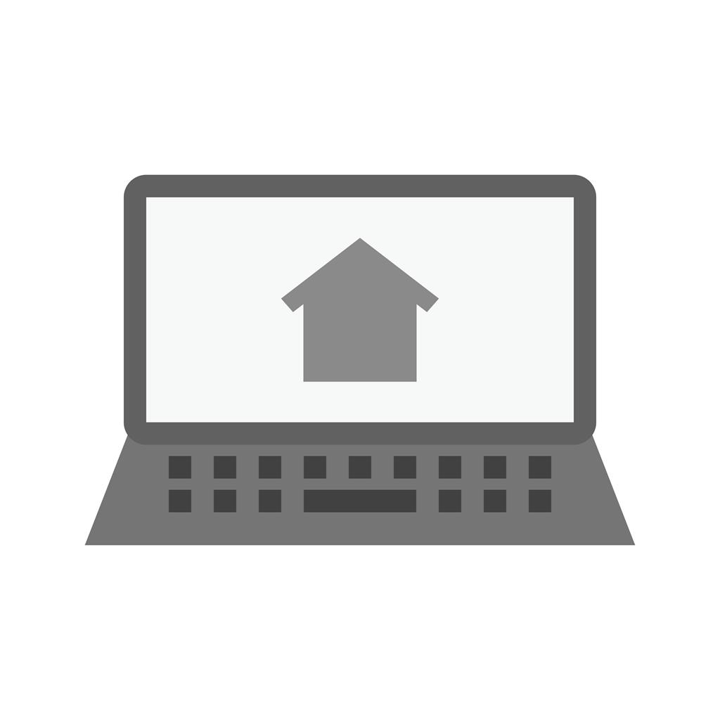 Online Housing Greyscale Icon