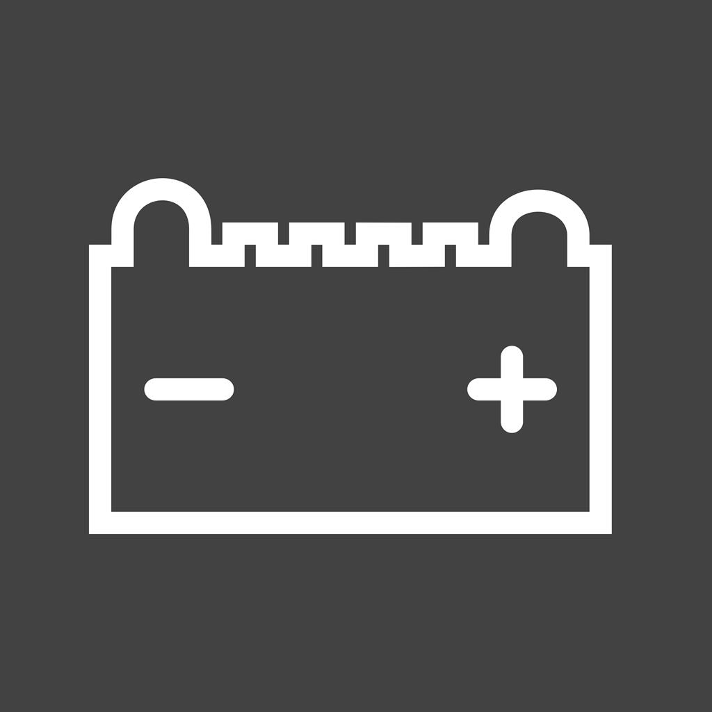 Battery Line Inverted Icon - IconBunny