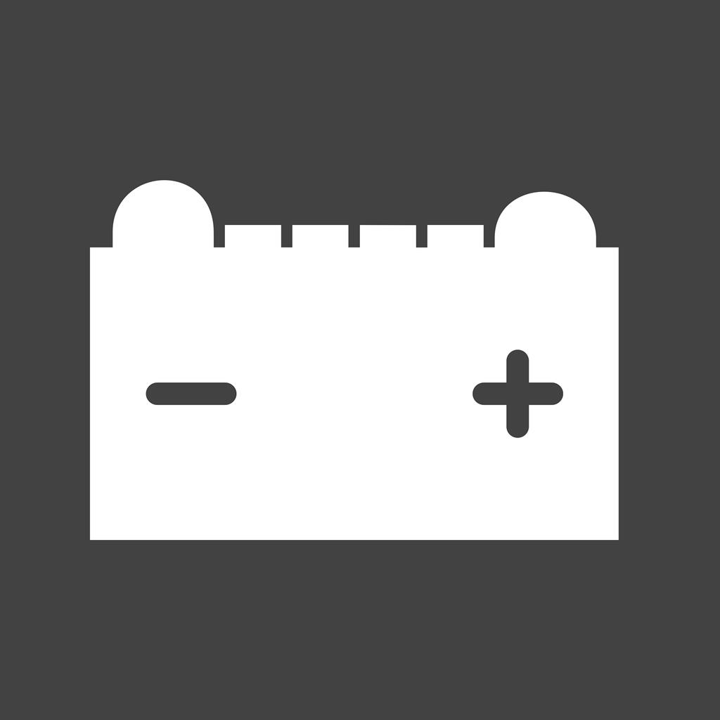 Battery Glyph Inverted Icon - IconBunny