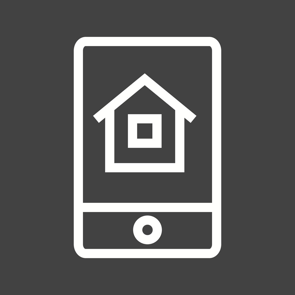 Mobile Housing II Line Inverted Icon
