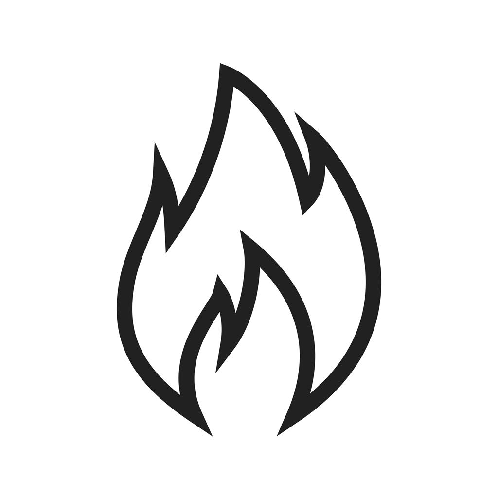 Flame Line Icon - IconBunny