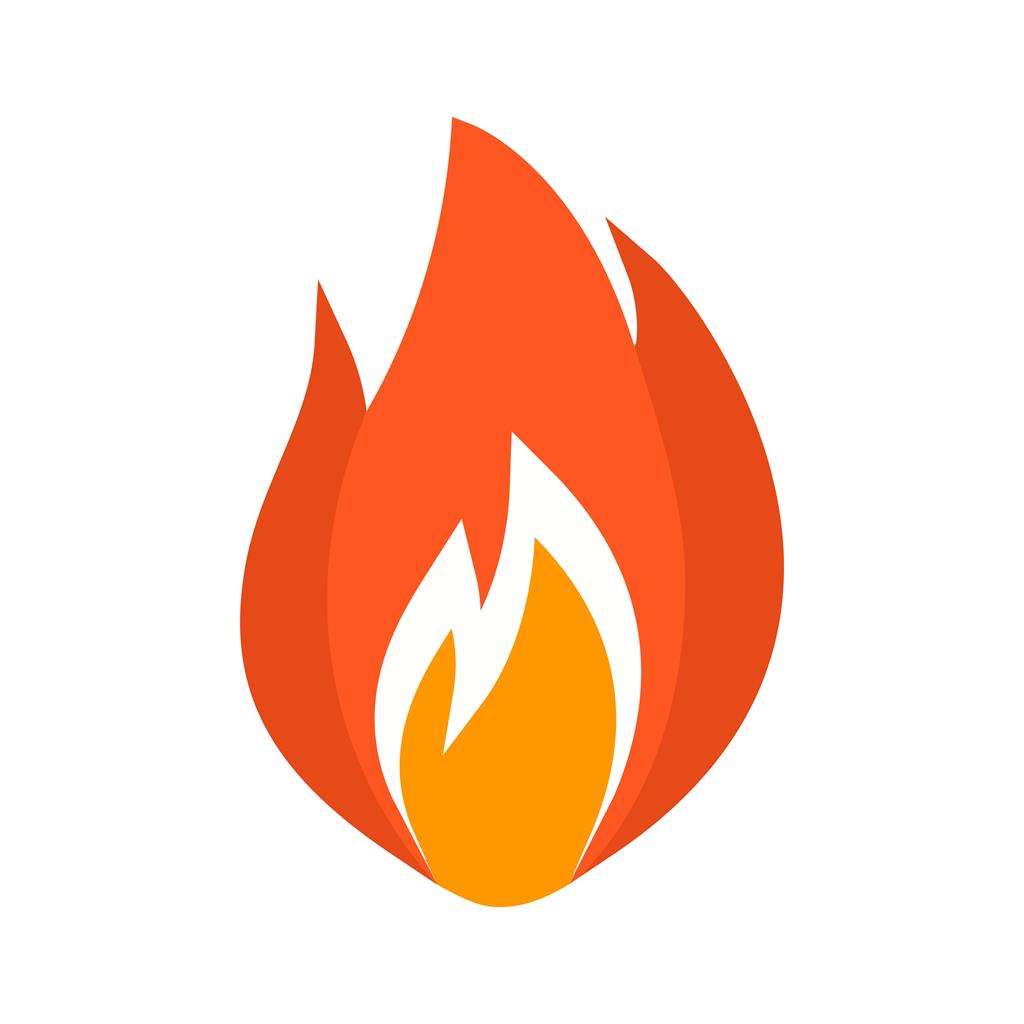 Flame Flat Multicolor Icon - IconBunny