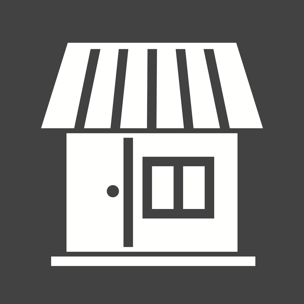 Shop II Glyph Inverted Icon