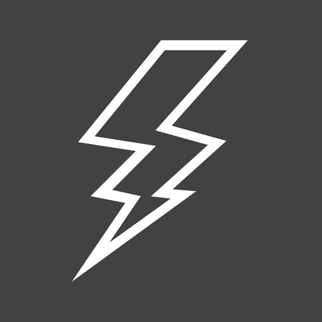 Lightning Line Inverted Icon - IconBunny