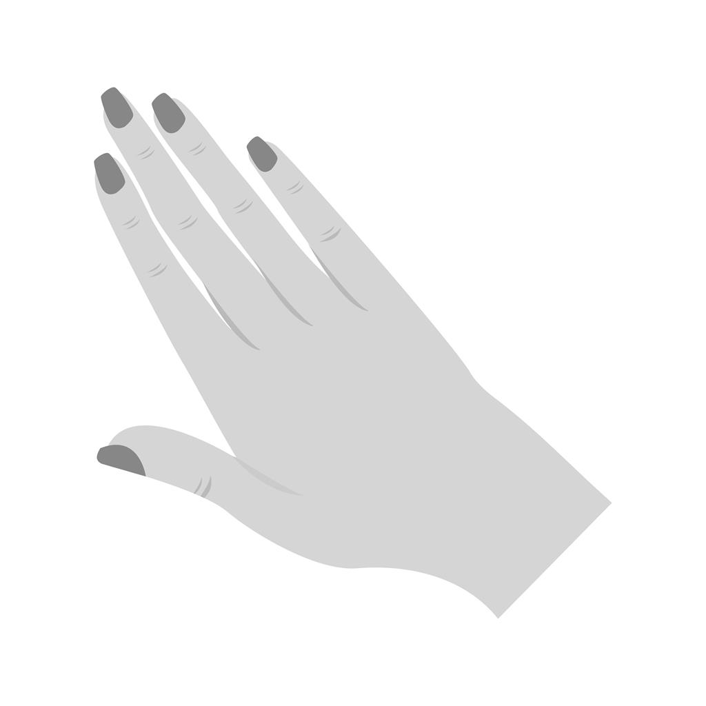 Nailpolish on Hand Greyscale Icon
