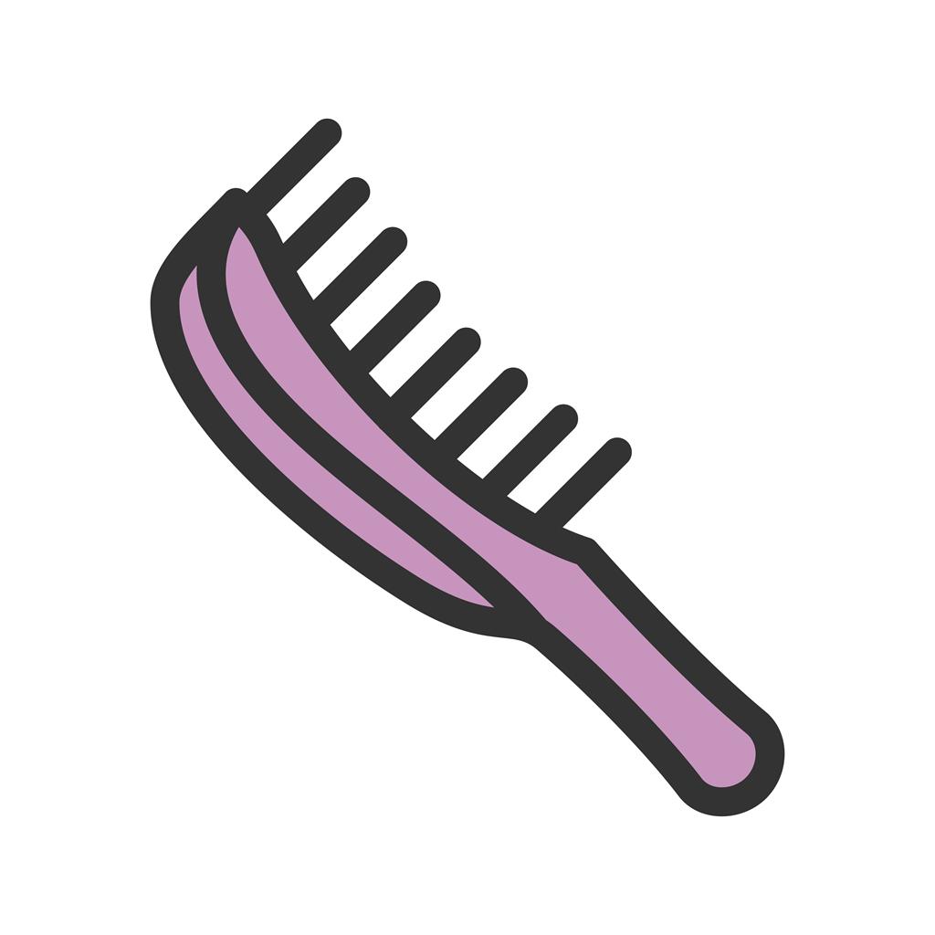Hairbrush Line Filled Icon