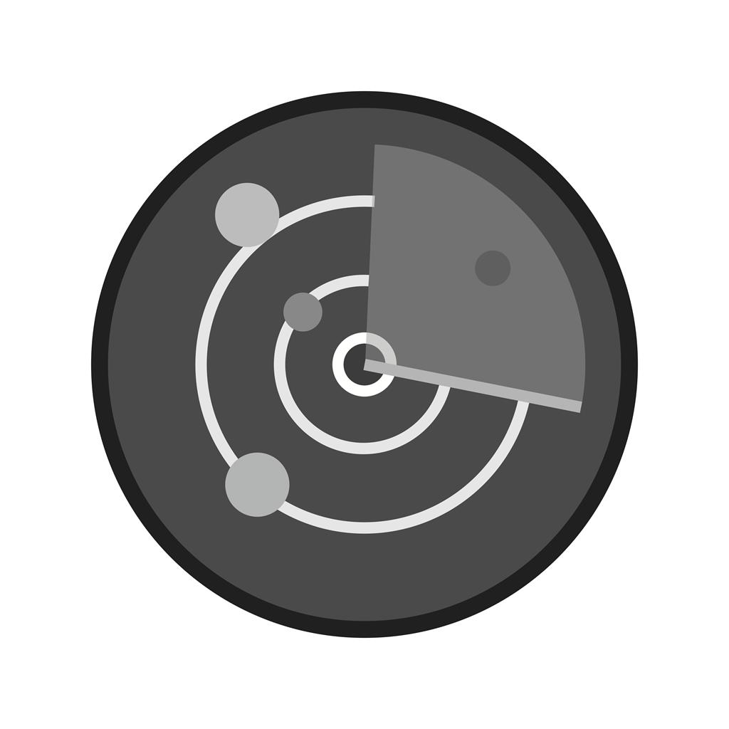 Radar Greyscale Icon - IconBunny