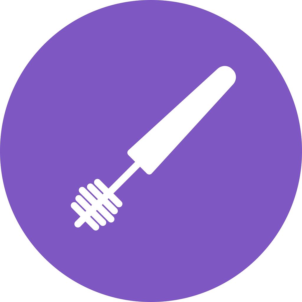 Mascara Brush Flat Round Icon