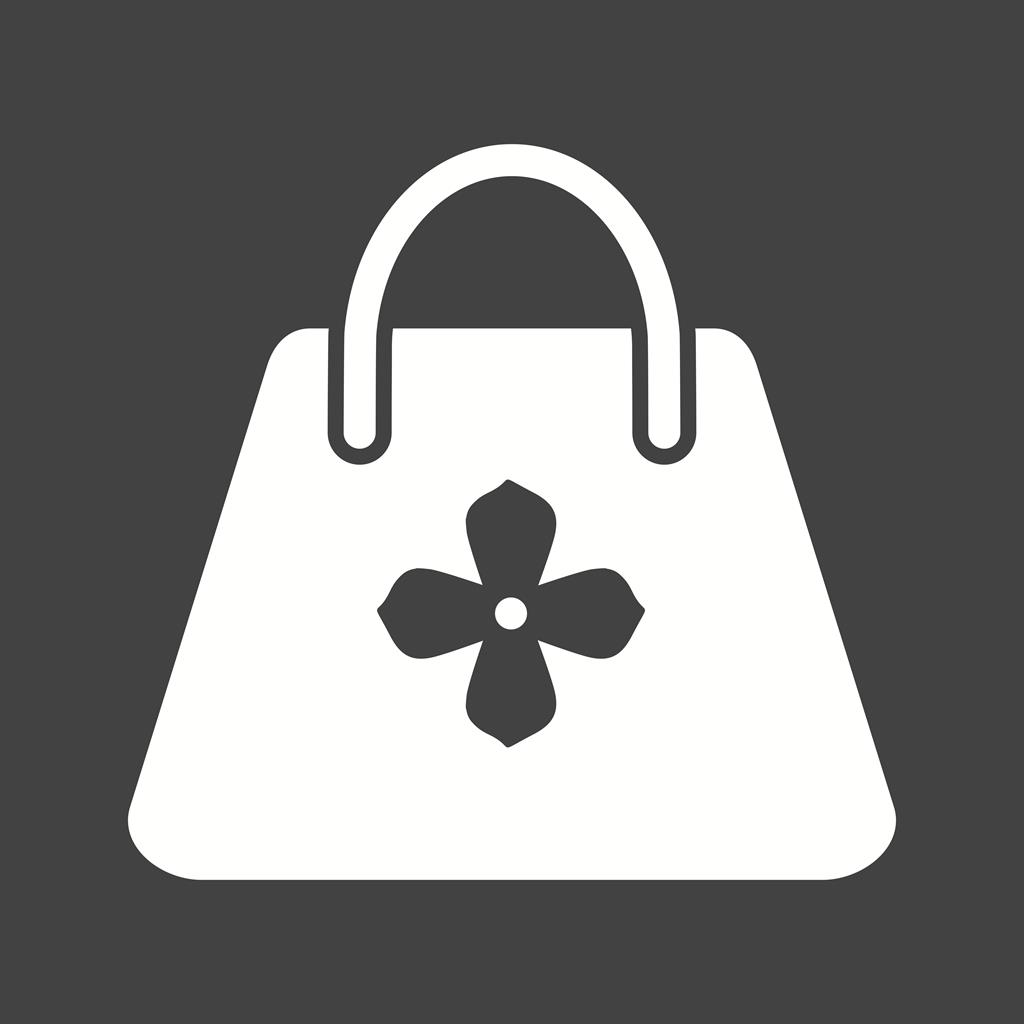 Handbag Glyph Inverted Icon