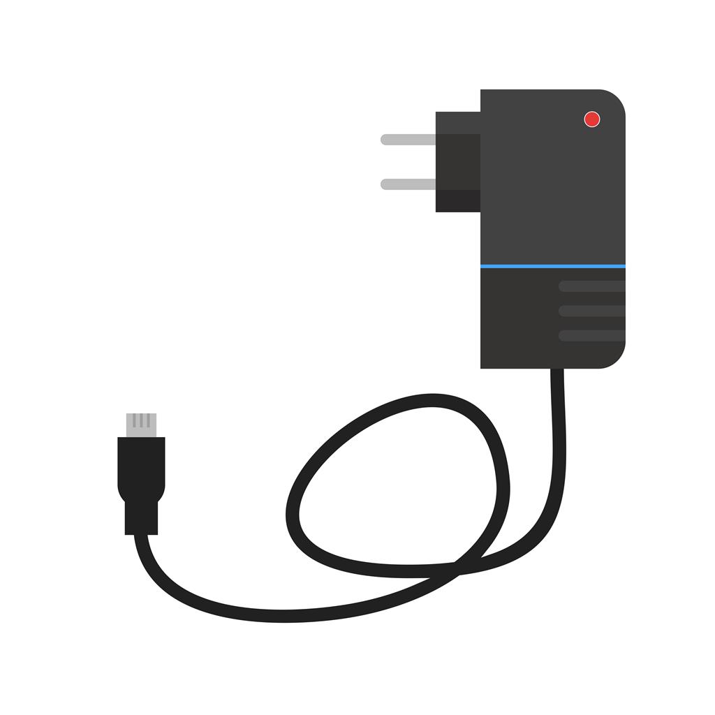 Charger Flat Multicolor Icon - IconBunny