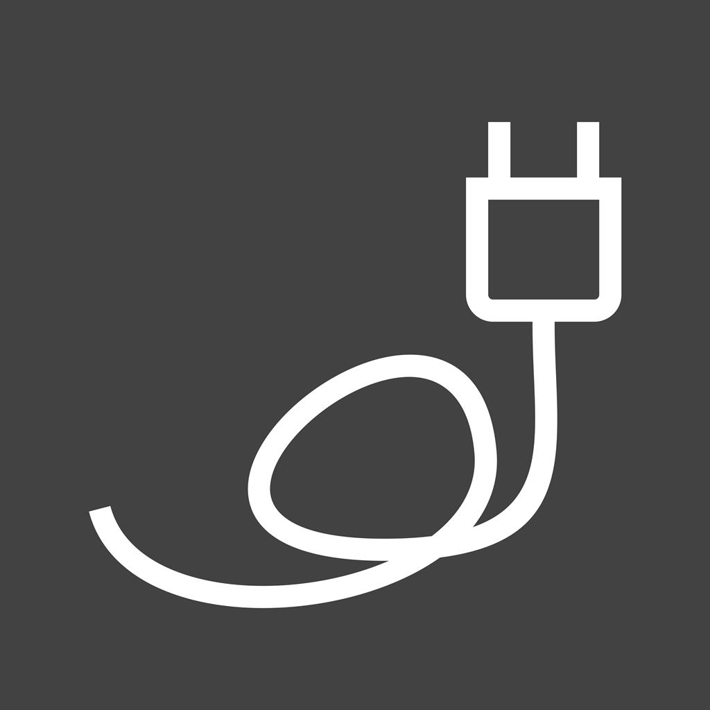 Charger Line Inverted Icon - IconBunny