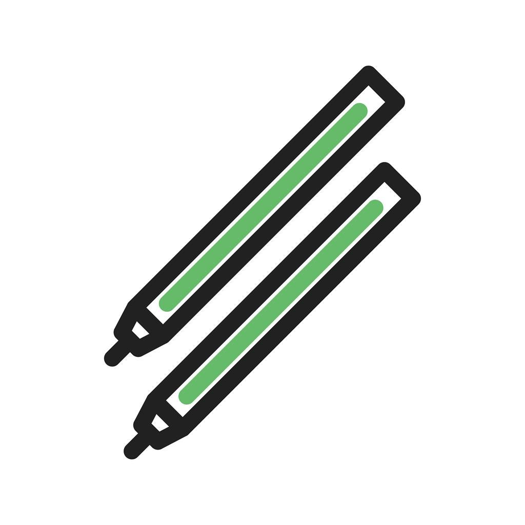 Eye pencils Line Green Black Icon