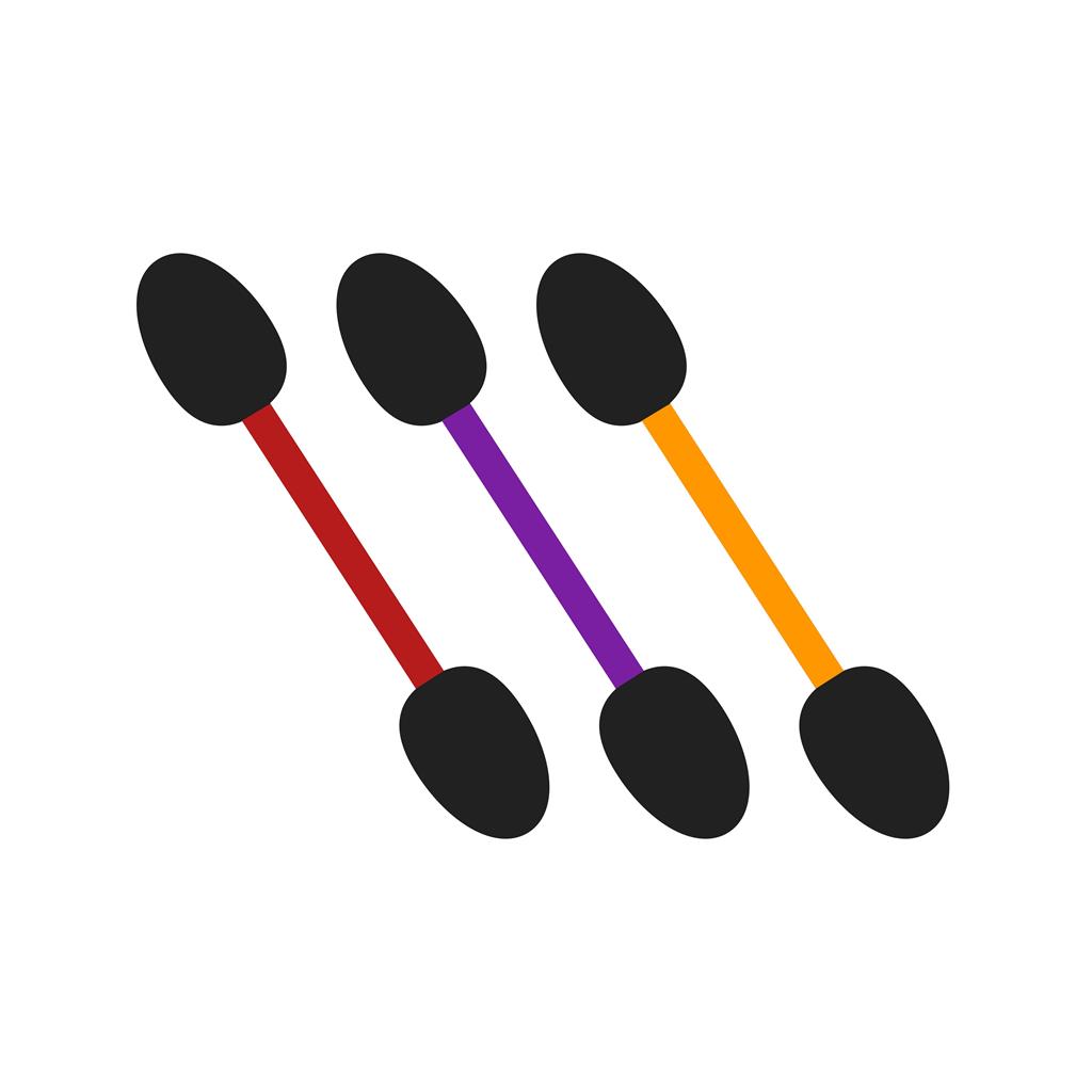 Applicators Flat Multicolor Icon