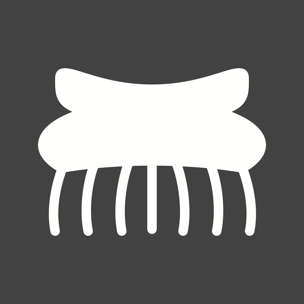 Hair Clip I Glyph Inverted Icon