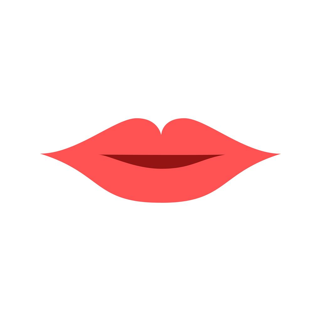 Lips  Flat Multicolor Icon