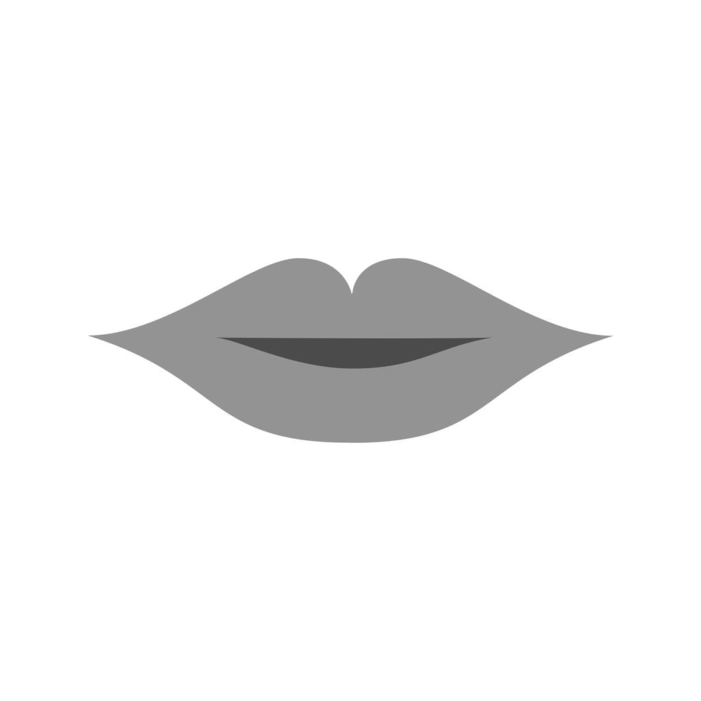 Lips  Greyscale Icon