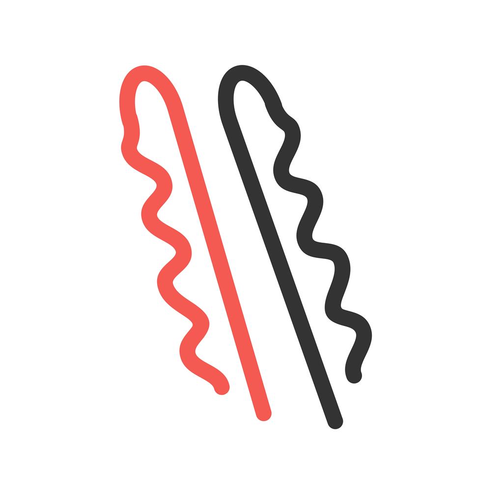 Bobby Pins Line Filled Icon