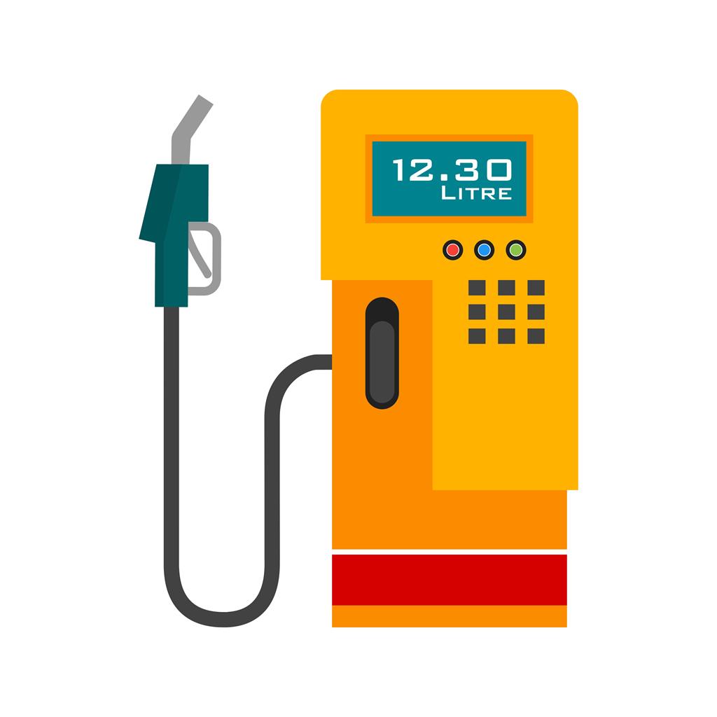 Gas Station/Petrol Station Flat Multicolor Icon - IconBunny