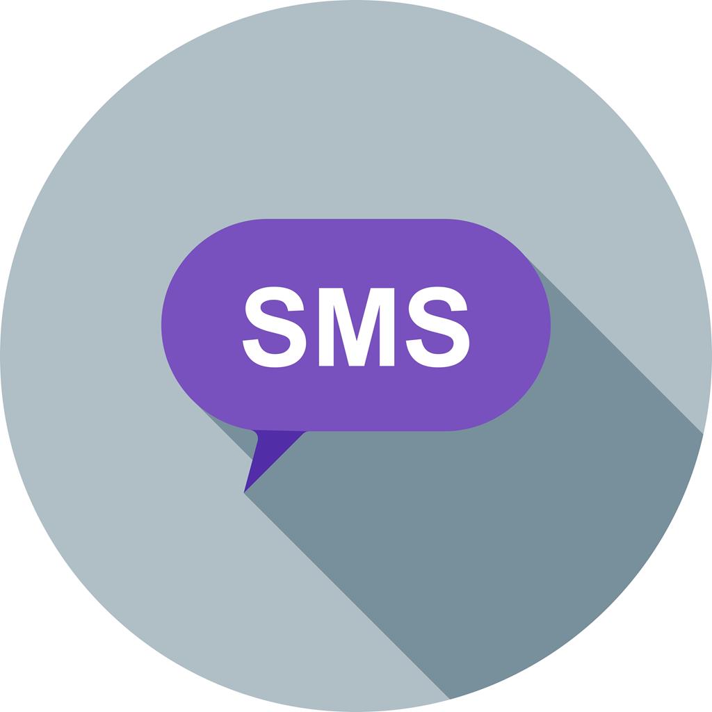 SMS Bubble Flat Shadowed Icon
