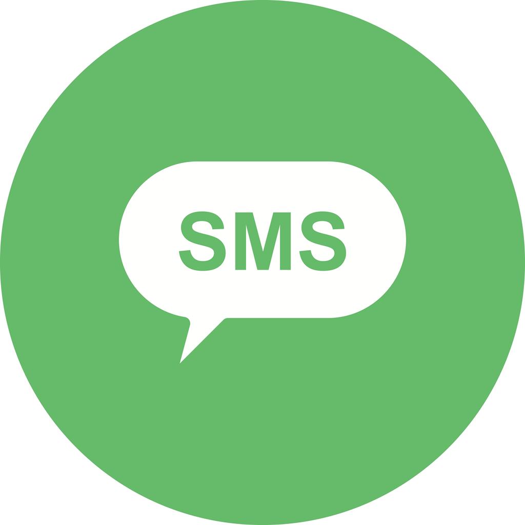 SMS Bubble Flat Round Icon