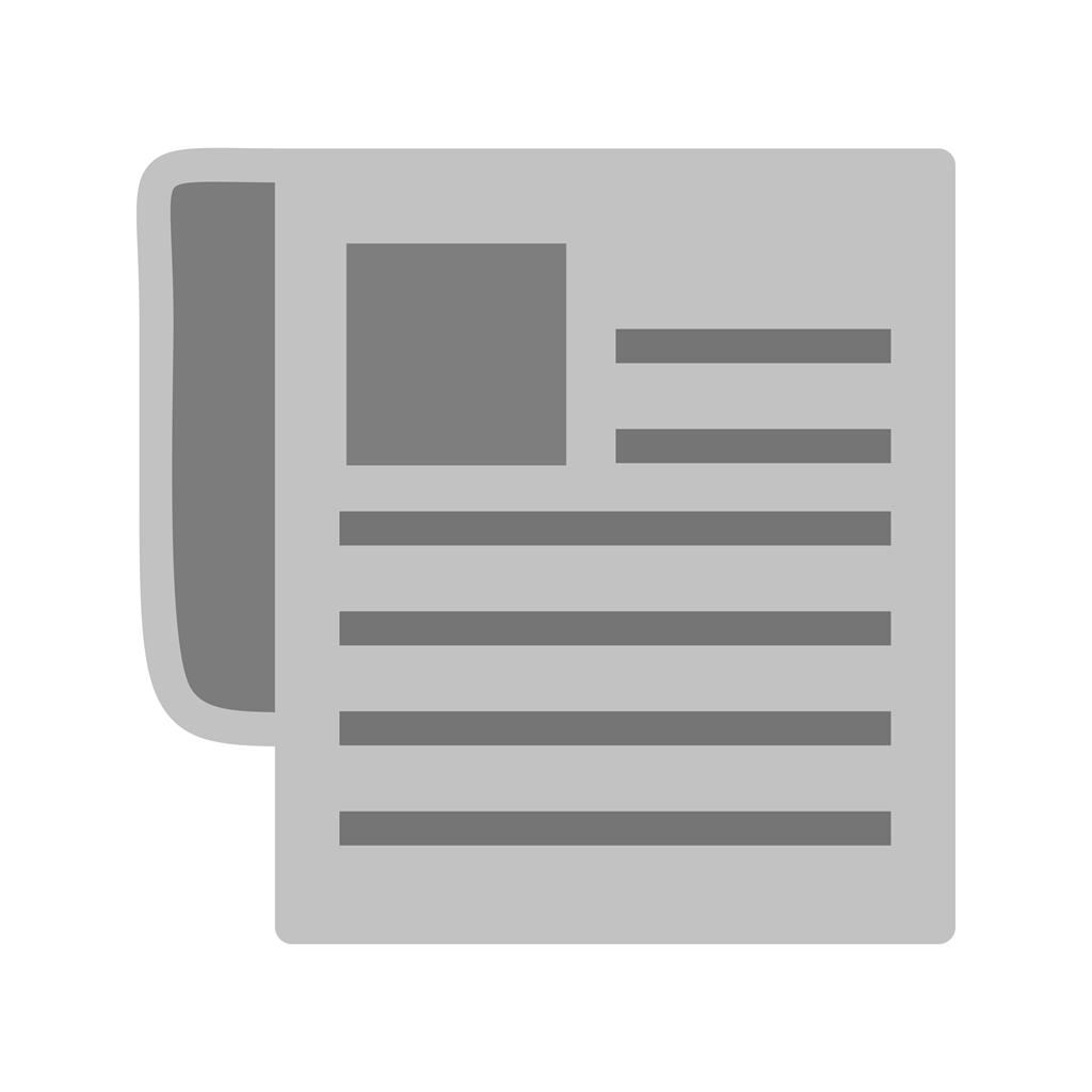 News paper Greyscale Icon