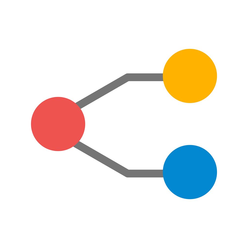 Network I Flat Multicolor Icon