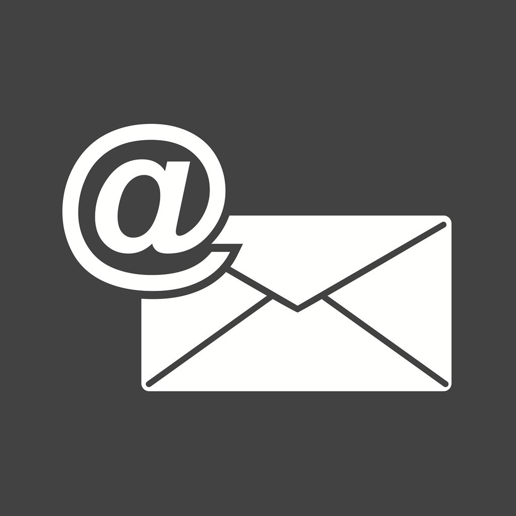 Email I Glyph Inverted Icon