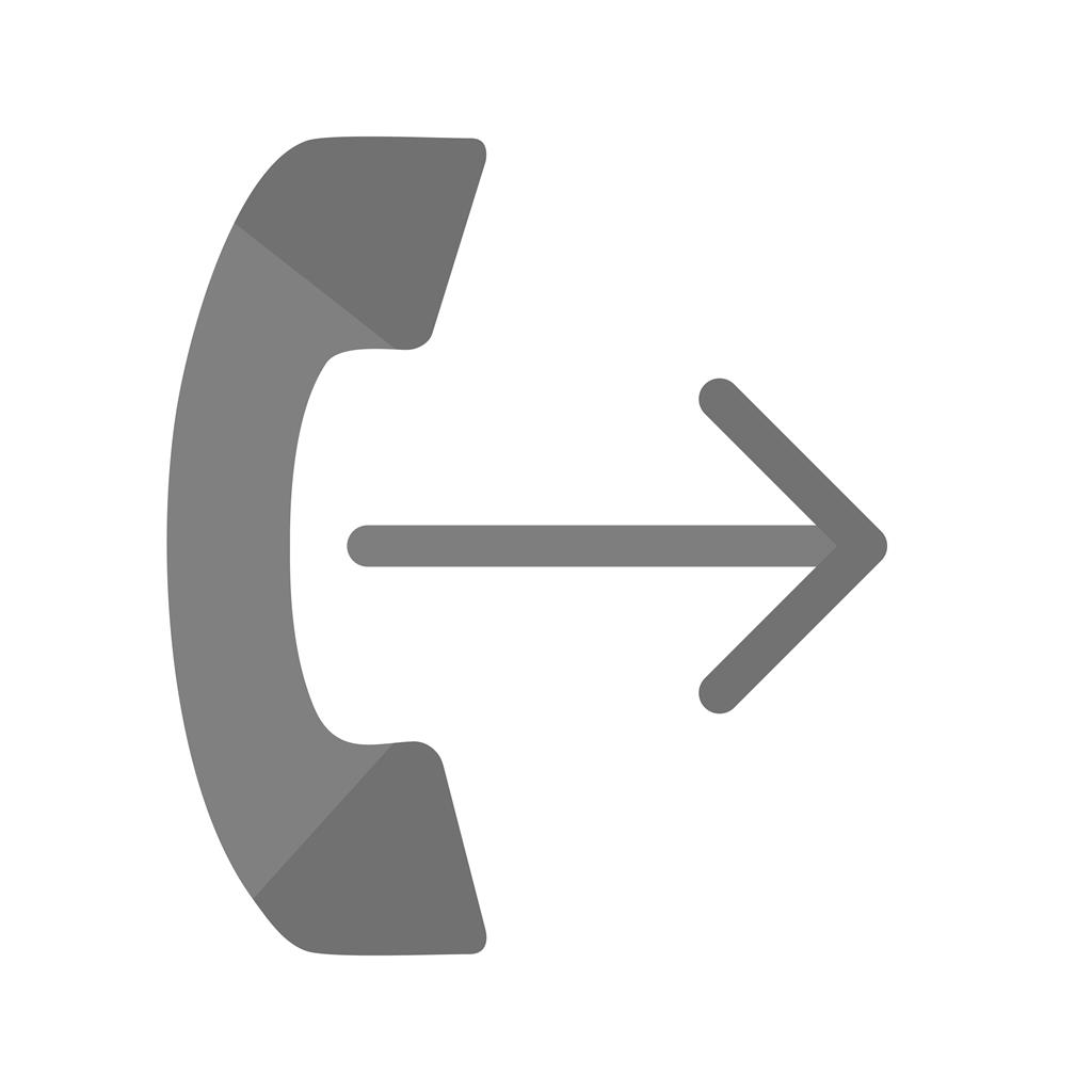 Outgoing Call Greyscale Icon