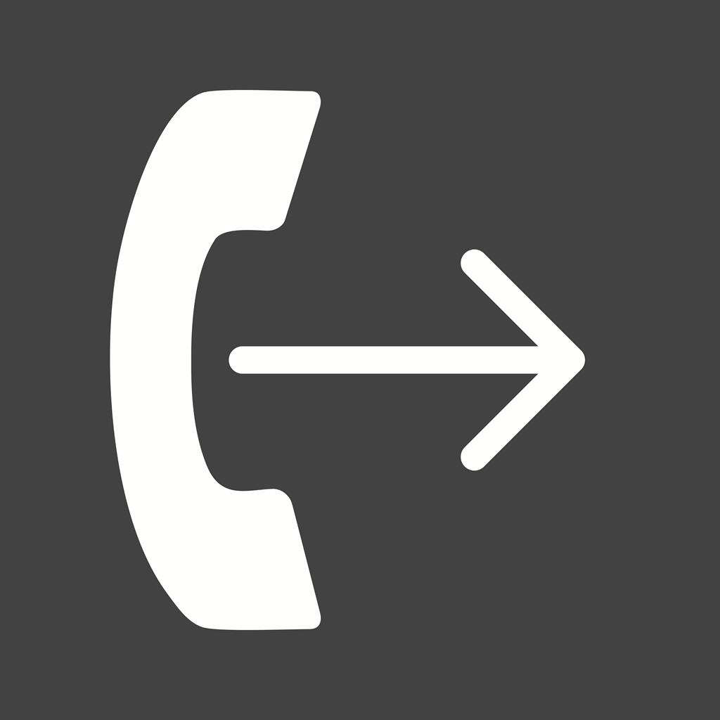 Outgoing Call Glyph Inverted Icon
