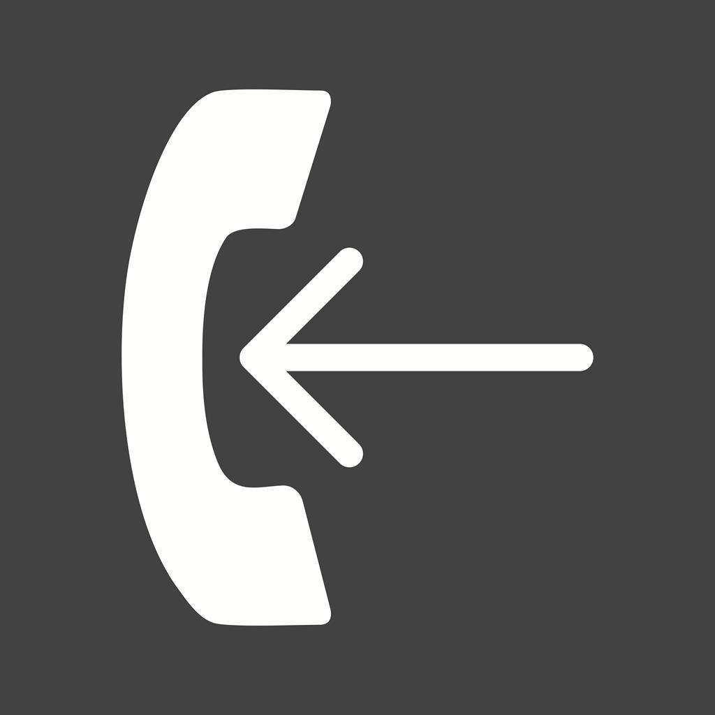Incoming Call Glyph Inverted Icon
