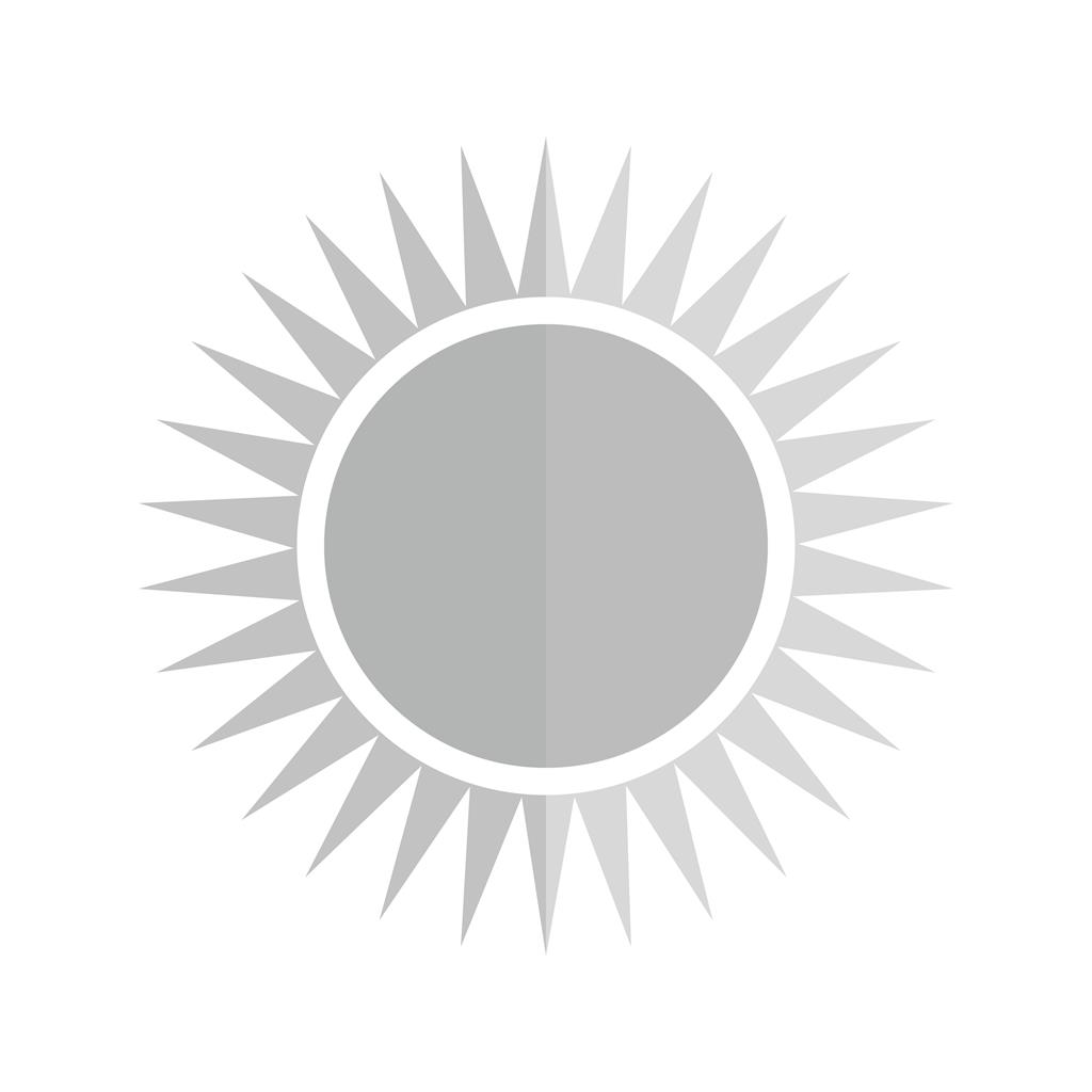 Sun Greyscale Icon - IconBunny