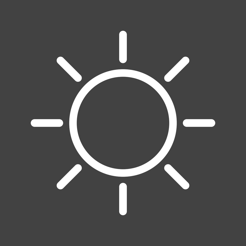 Sun Line Inverted Icon - IconBunny