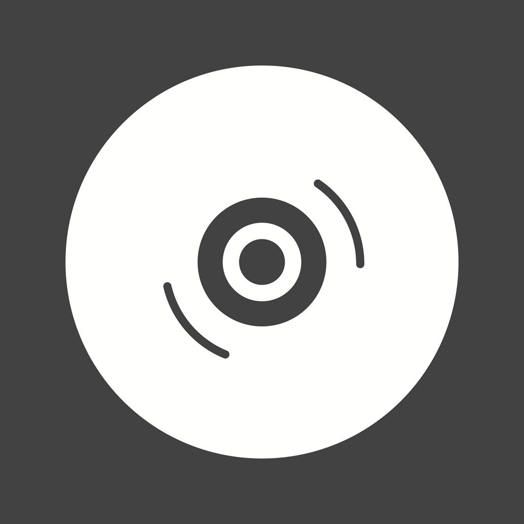 Disc Glyph Inverted Icon