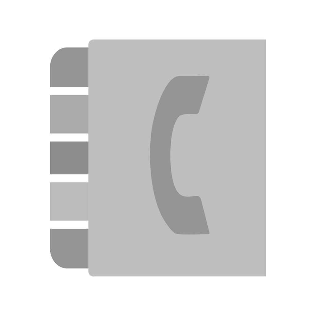 Phonebook Greyscale Icon