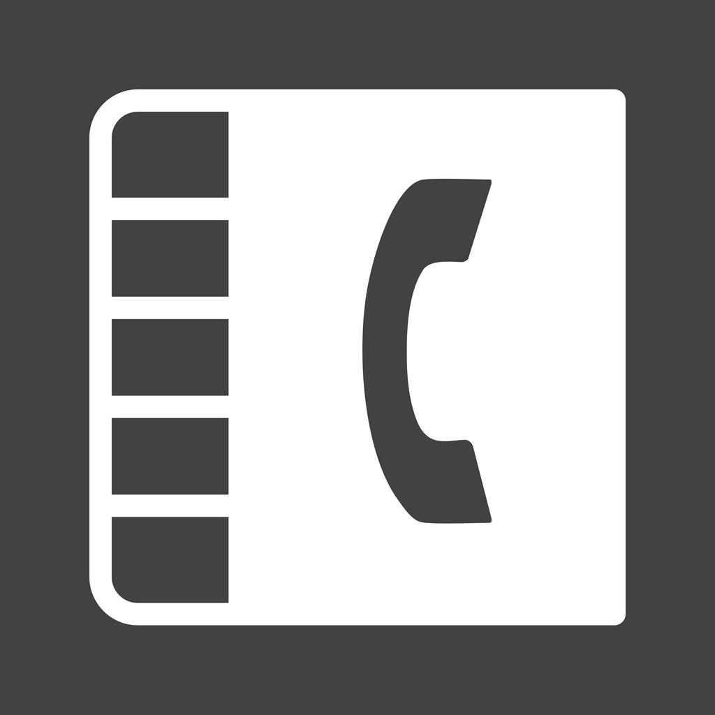 Phonebook Glyph Inverted Icon