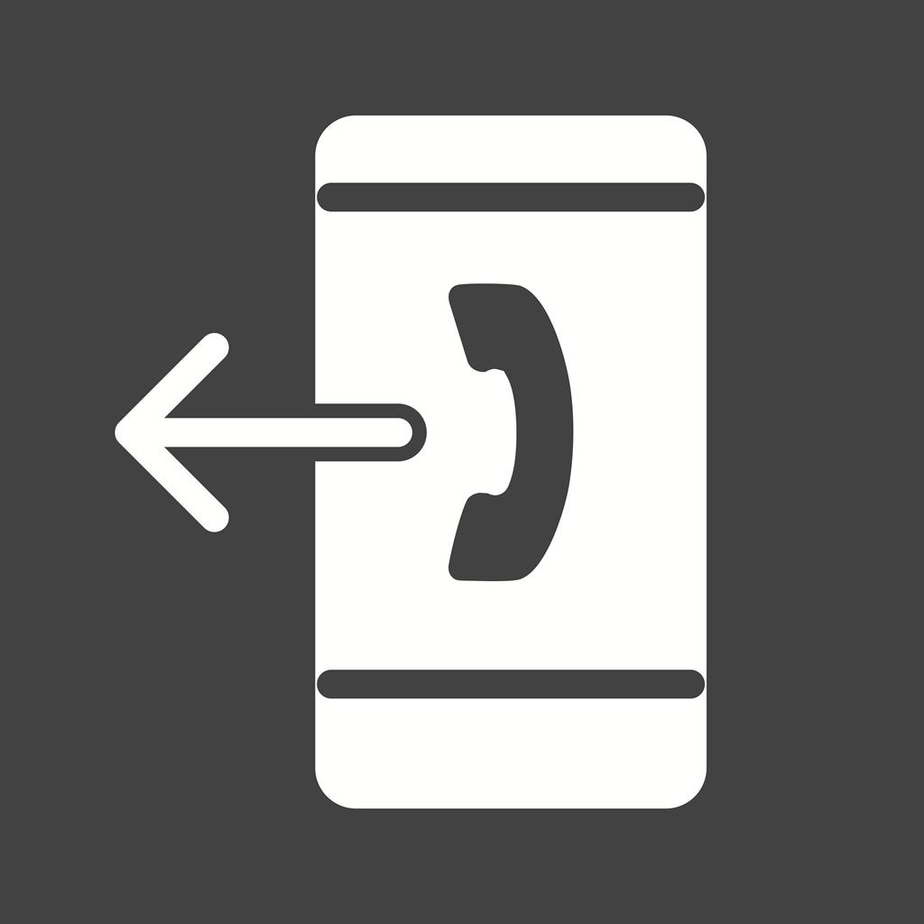 Outgoing Connection Glyph Inverted Icon
