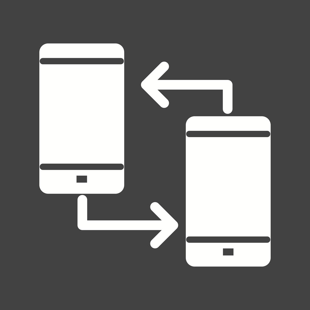 Connected Mobiles I Glyph Inverted Icon