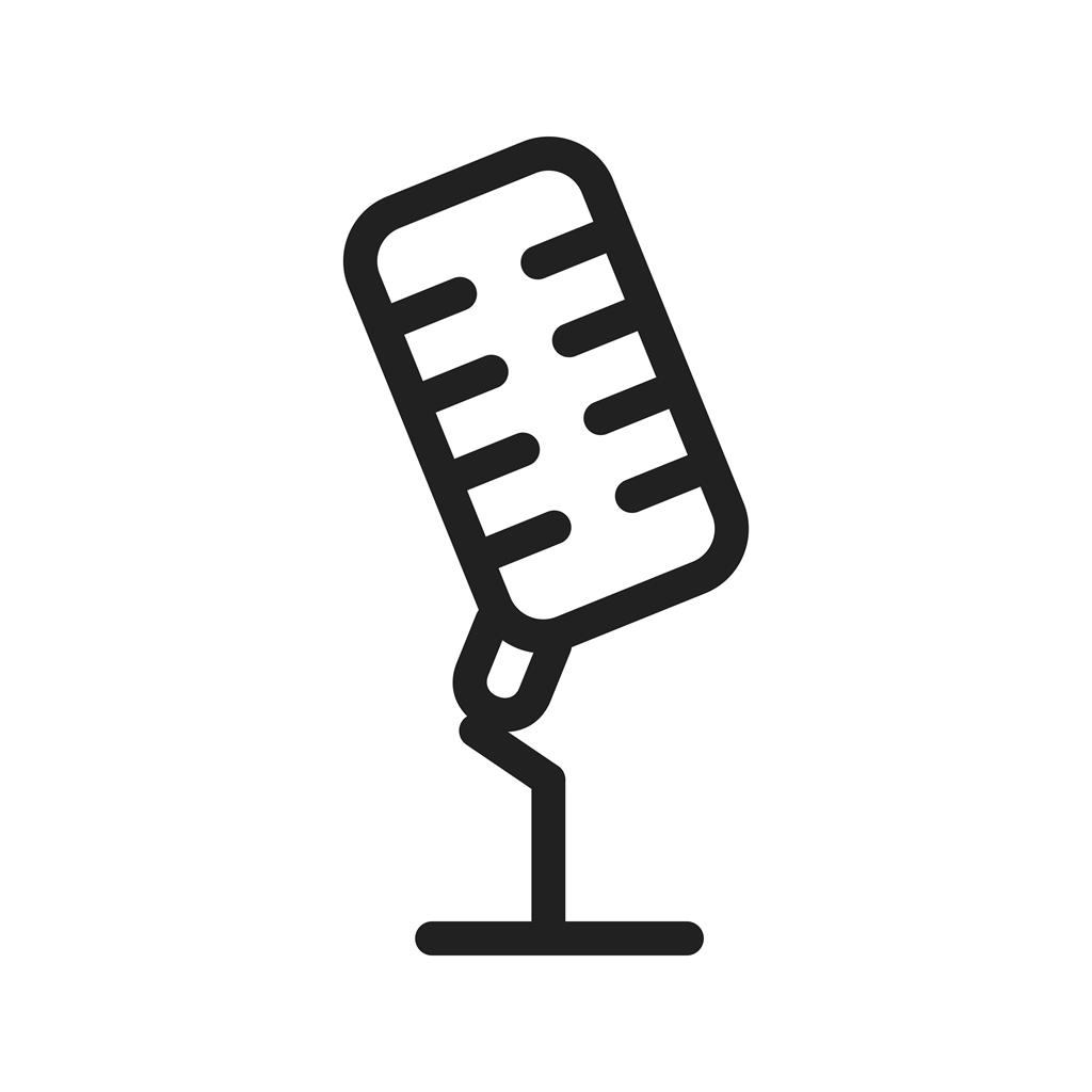 Microphone II Line Icon
