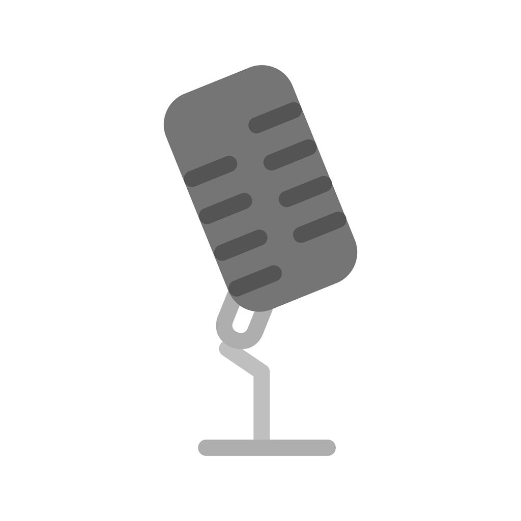 Microphone II Greyscale Icon