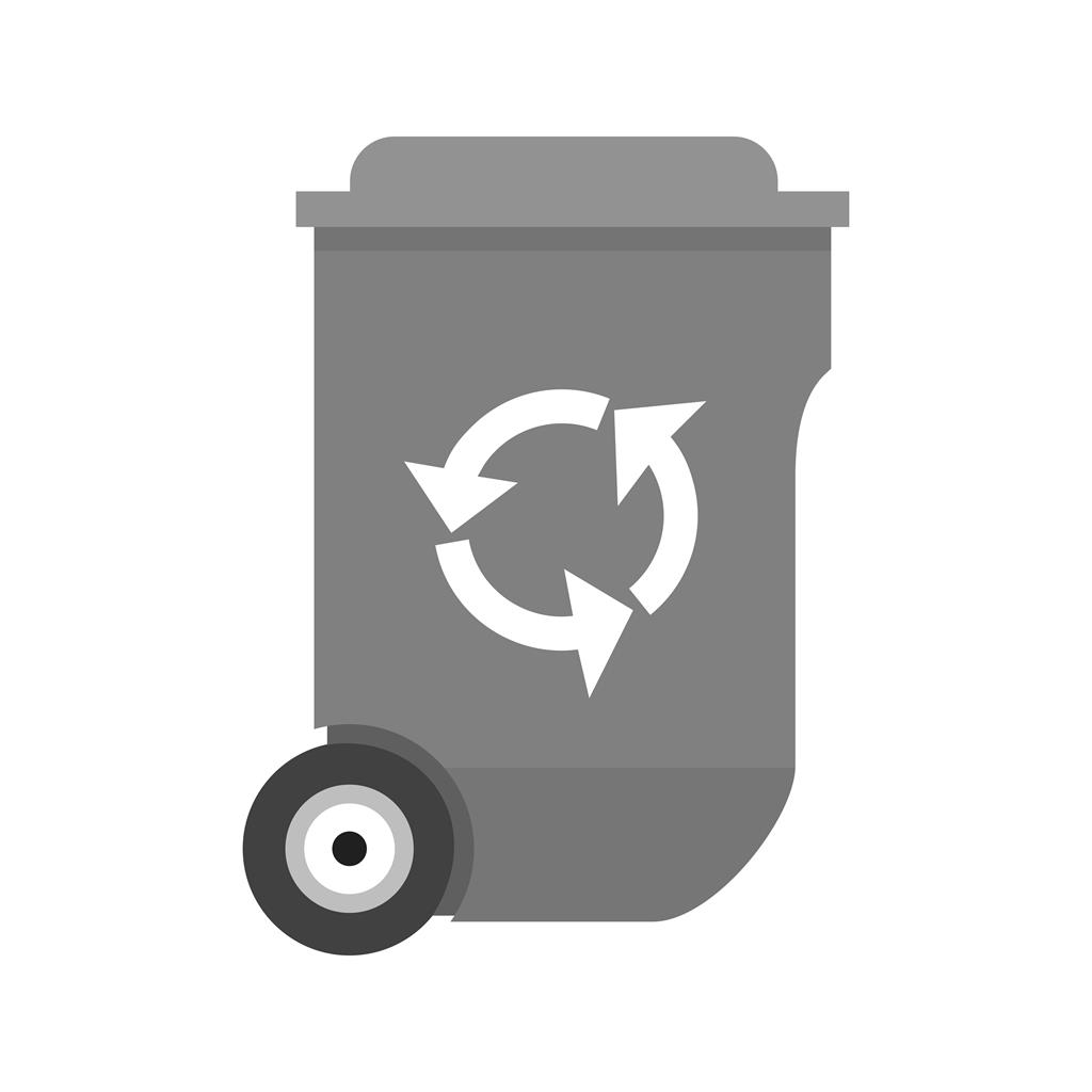 Recycle Bin Greyscale Icon - IconBunny