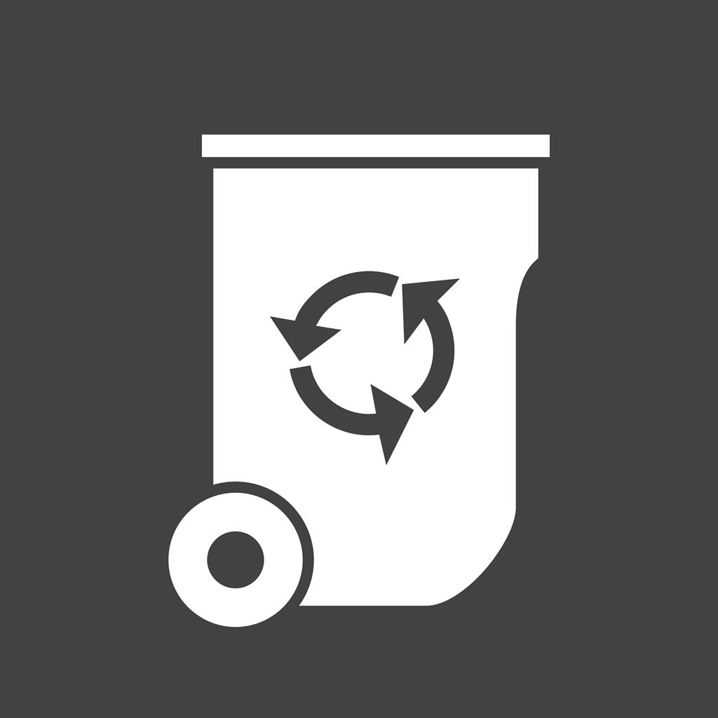 Recycle Bin Glyph Inverted Icon - IconBunny