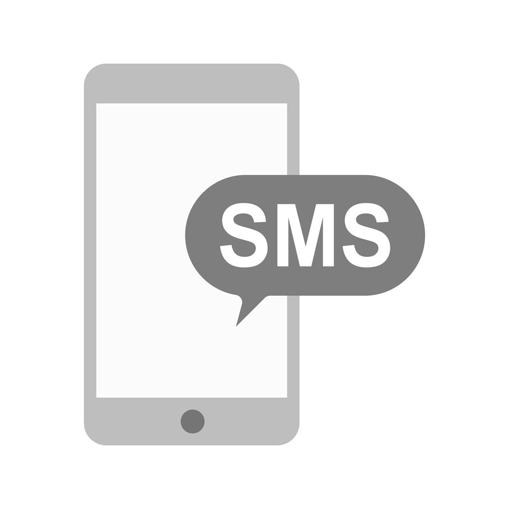 SMS Notification Greyscale Icon