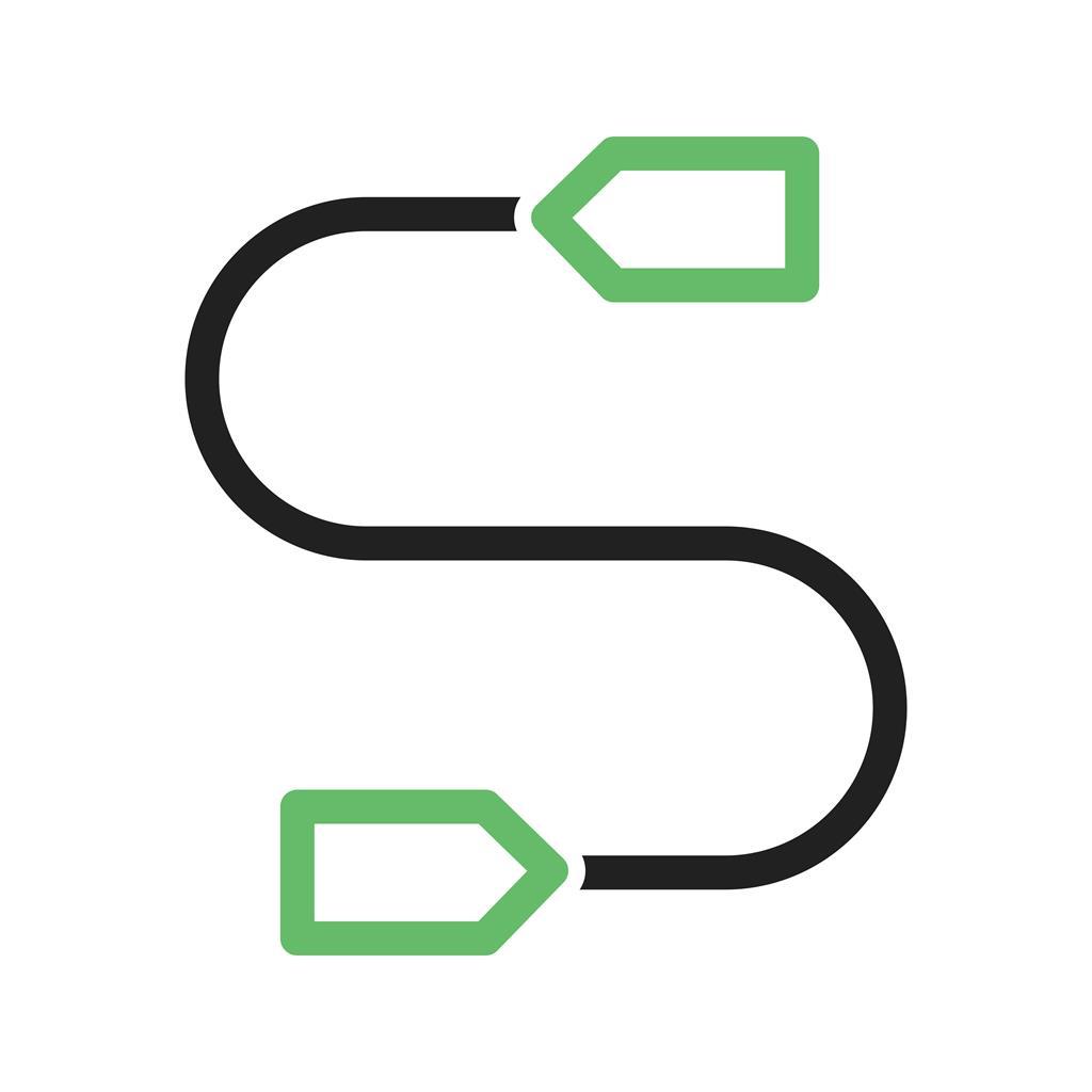Connector Wire Line Green Black Icon