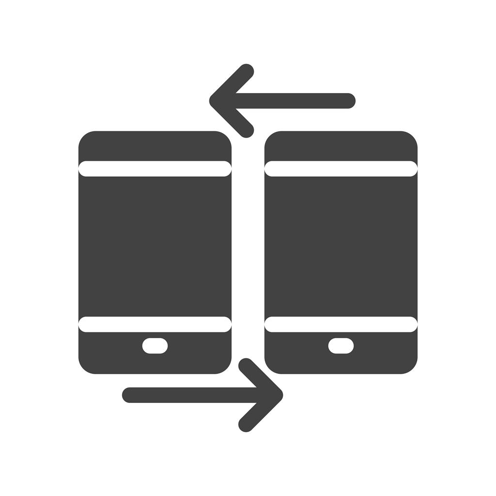 Connected Mobiles II Glyph Icon