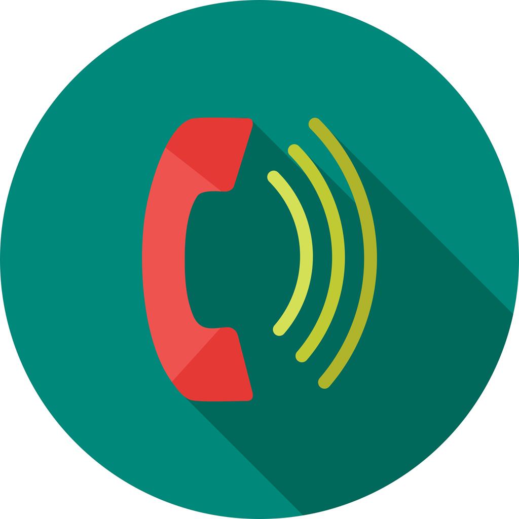 On-going Call Flat Shadowed Icon